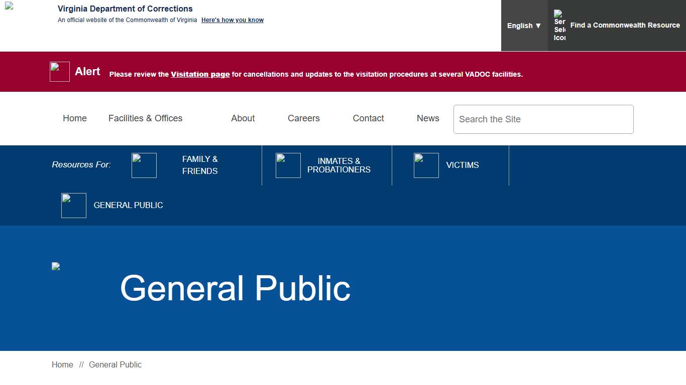 General Public — Virginia Department of Corrections